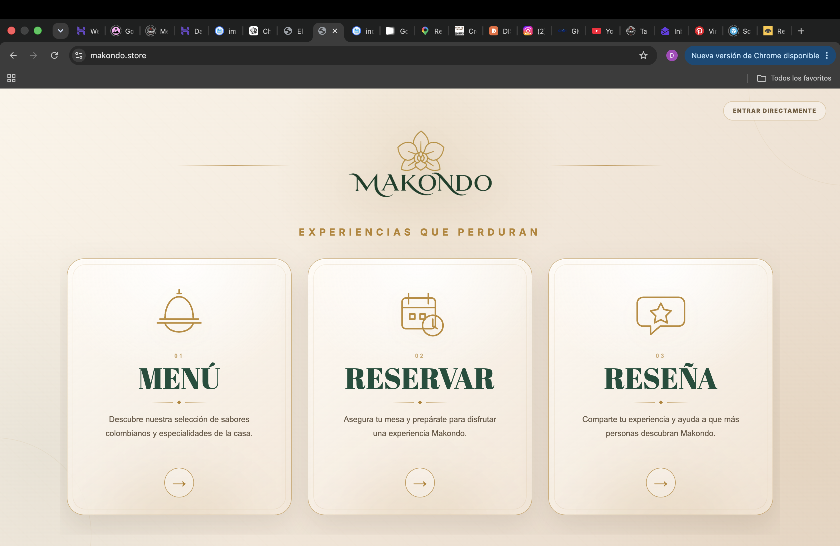 Web de Makondo desarrollada por DONEFORCE
